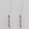 63mm Mobile Telephone or Key Chain Jewelry Cord with Copper cap, Sold by Bag