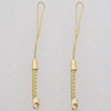 65mm Mobile Telephone or Key Chain Jewelry Cord with Iron cap, Sold by Bag