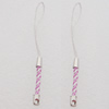 65mm Mobile Telephone or Key Chain Jewelry Cord with Iron cap, Sold by Bag