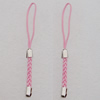 65mm Mobile Telephone or Key Chain Jewelry Cord with Iron cap, Sold by Bag