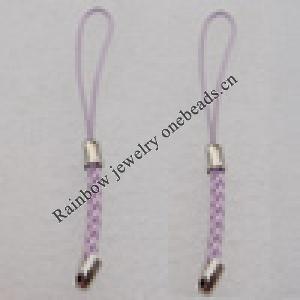 65mm Mobile Telephone or Key Chain Jewelry Cord with Iron cap, Sold by Bag