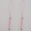65mm Mobile Telephone or Key Chain Jewelry Cord with Iron cap, Sold by Bag