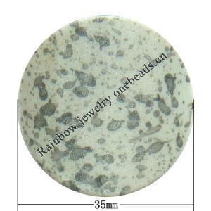 Spray-Painted Acrylic Beads, Twist Flat Round 35x35x10mm hole:1mm Sold by Bag