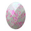 Spray-Painted Acrylic Beads, Faceted Flat Oval 38x28x15mm hole:3mm Sold by Bag