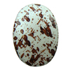 Spray-Painted Acrylic Beads, Flat Oval 34x25x7mm hole:1mm Sold by Bag
