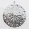 Iron Jewelry finding Pendant Lead-free, Round 32mm Hole:1mm, Sold by Bag