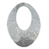 Iron Jewelry finding Pendant Lead-free, Oval 36x51mm Hole:1.5mm, Sold by Bag