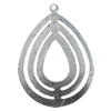 Iron Jewelry finding Pendant Lead-free, Teardrop 48x68mm Hole:3mm, Sold by Bag