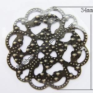 Iron Jewelry finding Connectors/links Pb-free, 34mm, Sold by Bag
