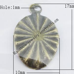 Iron Jewelry finding Pendant Lead-free, Leaf 10x17mm Hole:1mm, Sold by Bag
