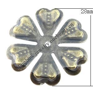 Iron Jewelry finding Connectors/links Pb-free, O:28mm I:12mm, Sold by Bag