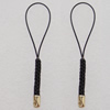 70mm Mobile Telephone or Key Chain Jewelry Cord with Iron cap, Sold by Bag