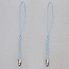 70mm Mobile Telephone or Key Chain Jewelry Cord with Iron cap, Sold by Bag