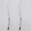 70mm Mobile Telephone or Key Chain Jewelry Cord with Iron cap, Sold by Bag