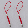 70mm Mobile Telephone or Key Chain Jewelry Cord with Iron cap, Sold by Bag