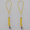 70mm Mobile Telephone or Key Chain Jewelry Cord with Iron cap, Sold by Bag