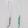 70mm Mobile Telephone or Key Chain Jewelry Cord with Iron cap, Sold by Bag