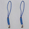 70mm Mobile Telephone or Key Chain Jewelry Cord with Iron cap, Sold by Bag