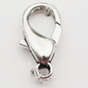 Zinc Alloy Lobster Claw Clasp, Nickel-free & Lead-free, 14mm, Hole:Approx 1.2MM, Sold by Bag