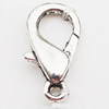 Zinc Alloy Lobster Claw Clasp, Nickel-free & Lead-free, 19mm, Hole:Approx 2MM, Sold by Bag
