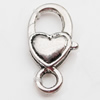 Zinc Alloy Lobster Claw Clasp, Nickel-free & Lead-free, 27x14mm, Hole:Approx 3.5MM, Sold by Bag