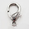 Zinc Alloy Lobster Claw Clasp, Nickel-free & Lead-free, 31x16mm, Hole:Approx 3MM, Sold by Bag