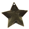 Iron Jewelry finding Pendant Lead-free, Twist Star 27x27mm Hole:1mm, Sold by Bag