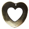 Iron Jewelry finding Pendant Lead-free, Hollow Heart 27x21mm Hole:1mm, Sold by Bag