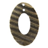 Iron Jewelry finding Pendant Lead-free, Oval 19x27mm Hole:1mm, Sold by Bag