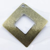 Iron Jewelry finding Pendant Lead-free, Hollow Diamond 34x34mm Hole:2mm, Sold by Bag