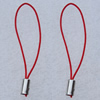 55mm Mobile Telephone or Key Chain Jewelry Cord with Iron cap, Hole:1mm Sold by Bag