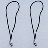 55mm Mobile Telephone or Key Chain Jewelry Cord with Copper cap, Hole:1mm Sold by Bag