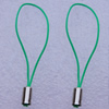 55mm Mobile Telephone or Key Chain Jewelry Cord with Copper cap, Hole:1mm Sold by Bag