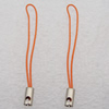 55mm Mobile Telephone or Key Chain Jewelry Cord with Copper cap, Hole:1mm Sold by Bag