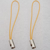 55mm Mobile Telephone or Key Chain Jewelry Cord with Copper cap, Hole:1mm Sold by Bag