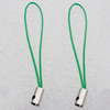 55mm Mobile Telephone or Key Chain Jewelry Cord with Copper cap, Hole:1mm Sold by Bag