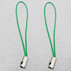 55mm Mobile Telephone or Key Chain Jewelry Cord with Copper cap, Hole:1mm Sold by Bag