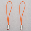 55mm Mobile Telephone or Key Chain Jewelry Cord with Copper cap, Hole:1mm Sold by Bag