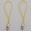 55mm Mobile Telephone or Key Chain Jewelry Cord with Copper cap, Hole:1mm Sold by Bag