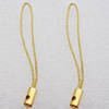 55mm Mobile Telephone or Key Chain Jewelry Cord with Copper cap, Hole:1mm Sold by Bag