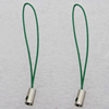 55mm Mobile Telephone or Key Chain Jewelry Cord with Copper cap, Hole:1mm Sold by Bag