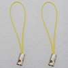 55mm Mobile Telephone or Key Chain Jewelry Cord with Copper cap, Hole:1mm Sold by Bag