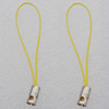 55mm Mobile Telephone or Key Chain Jewelry Cord with Copper cap, Hole:1mm Sold by Bag