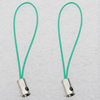 55mm Mobile Telephone or Key Chain Jewelry Cord with Copper cap, Hole:1mm Sold by Bag