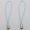 55mm Mobile Telephone or Key Chain Jewelry Cord with Copper cap, Hole:1mm Sold by Bag