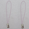 55mm Mobile Telephone or Key Chain Jewelry Cord with Copper cap, Hole:1mm Sold by Bag