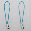 55mm Mobile Telephone or Key Chain Jewelry Cord with Copper cap, Hole:1mm Sold by Bag