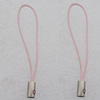 55mm Mobile Telephone or Key Chain Jewelry Cord with Copper cap, Hole:1mm Sold by Bag