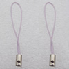 55mm Mobile Telephone or Key Chain Jewelry Cord with Copper cap, Hole:1mm Sold by Bag