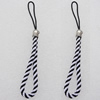 98mm Mobile Telephone or Key Chain Jewelry Cord with Copper cap, Hole:2mm Sold by Bag